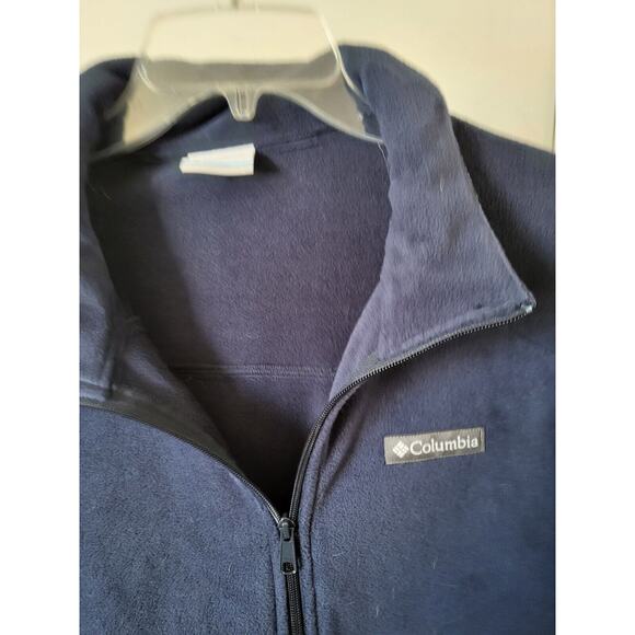 Columbia Mens Full Zip Fleece Jacket Size Large Navy Blue XM2859 - Picture 2 of 4